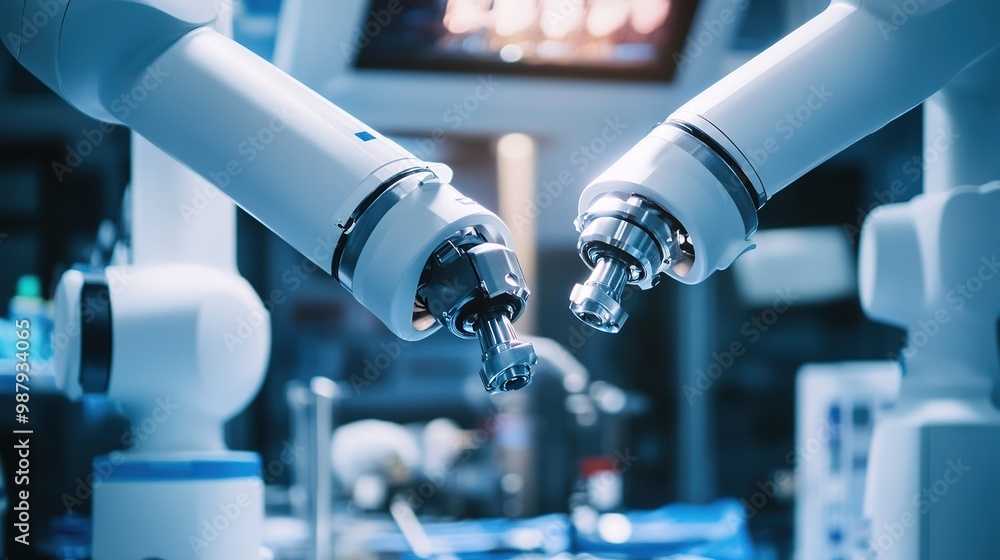 custom made wallpaper toronto digitalA close-up of the robotic arms during a minimally invasive surgery, showcasing the precision and dexterity of the advanced technology.