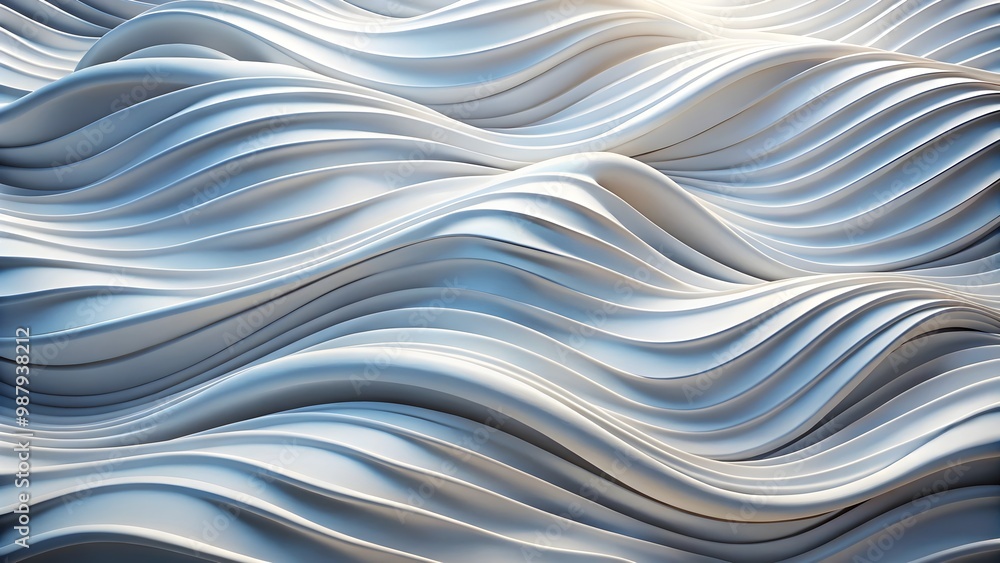 smooth flowing white waves forming a serene abstract background smooth flowing white waves forming a serene abstract background