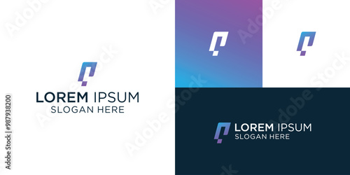 modern letter p logo design. Vector illustration creative letter f logo. modern logo design vector icon template