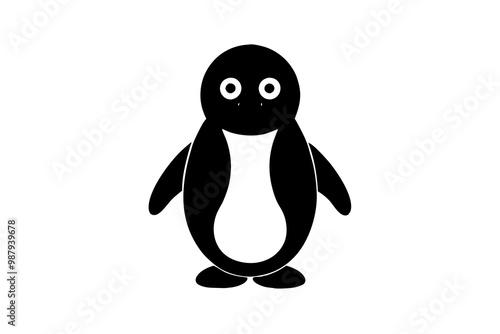 penguin on white background