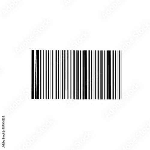 Product barcode scan design element | Bar code on transparent background