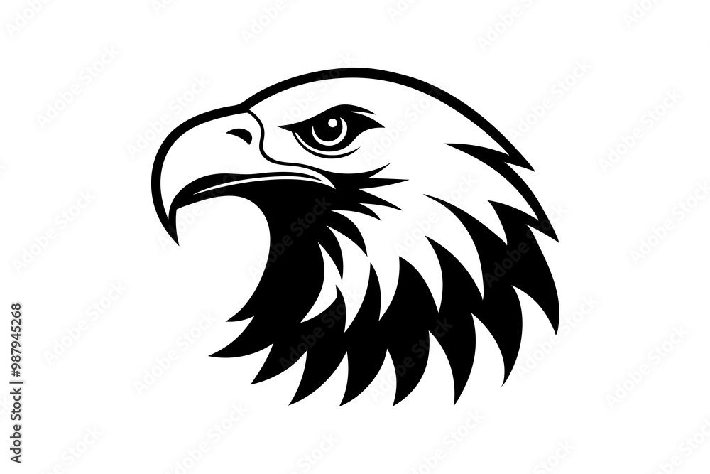 Fototapeta premium eagle head vector illustration