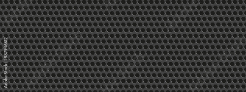Wallpaper Mural Black metallic abstract background. Metallic texture. Dark metal grid background. Steel mesh mockup for banner, poster. Vector EPS 10 Torontodigital.ca