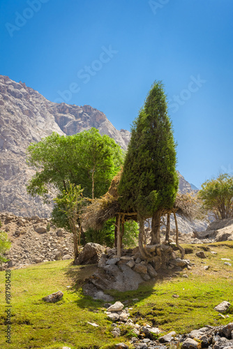 The beautiful valley of the Fann Mountains, Seven Lakes hiking trail,  Tajikistan photo