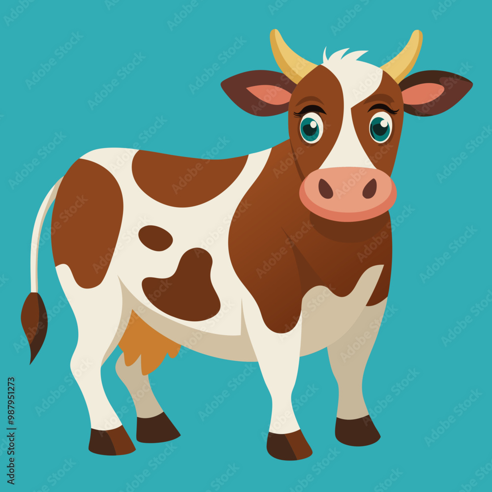 cow cartoon isolated on white cow cartoon isolated on white