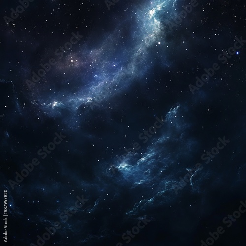 subtly but beatiful space background with vague galaxies and stars, much like the mikly way but random. Very dark. photo