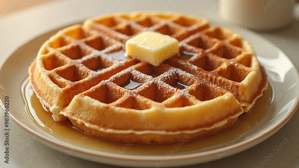 Waffles photo, widescreen 16:9, 300 dpi, with free space for text Waffles photo, widescreen 16:9, 300 dpi, with free space for text