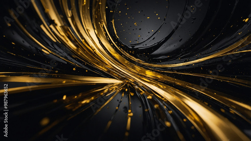 black and gold abstract background