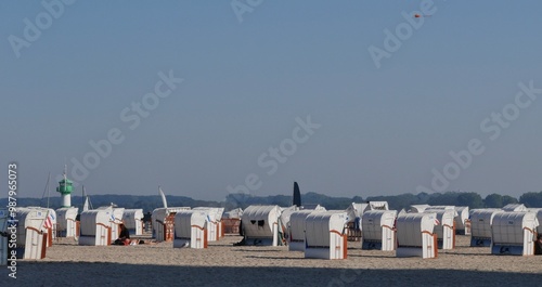 Strandkörbe am Strand von Travemünde photo