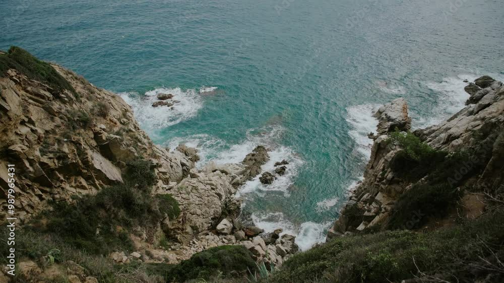 Stunning view of the rocky coast on a cloudy day. Stunning view of the rocky coast on a cloudy day.