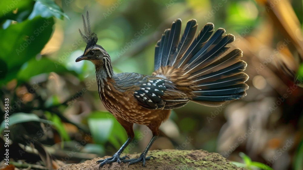 Vibrant Feathered Creature Perched Amidst Autumnal Foliage Vibrant Feathered Creature Perched Amidst Autumnal Foliage