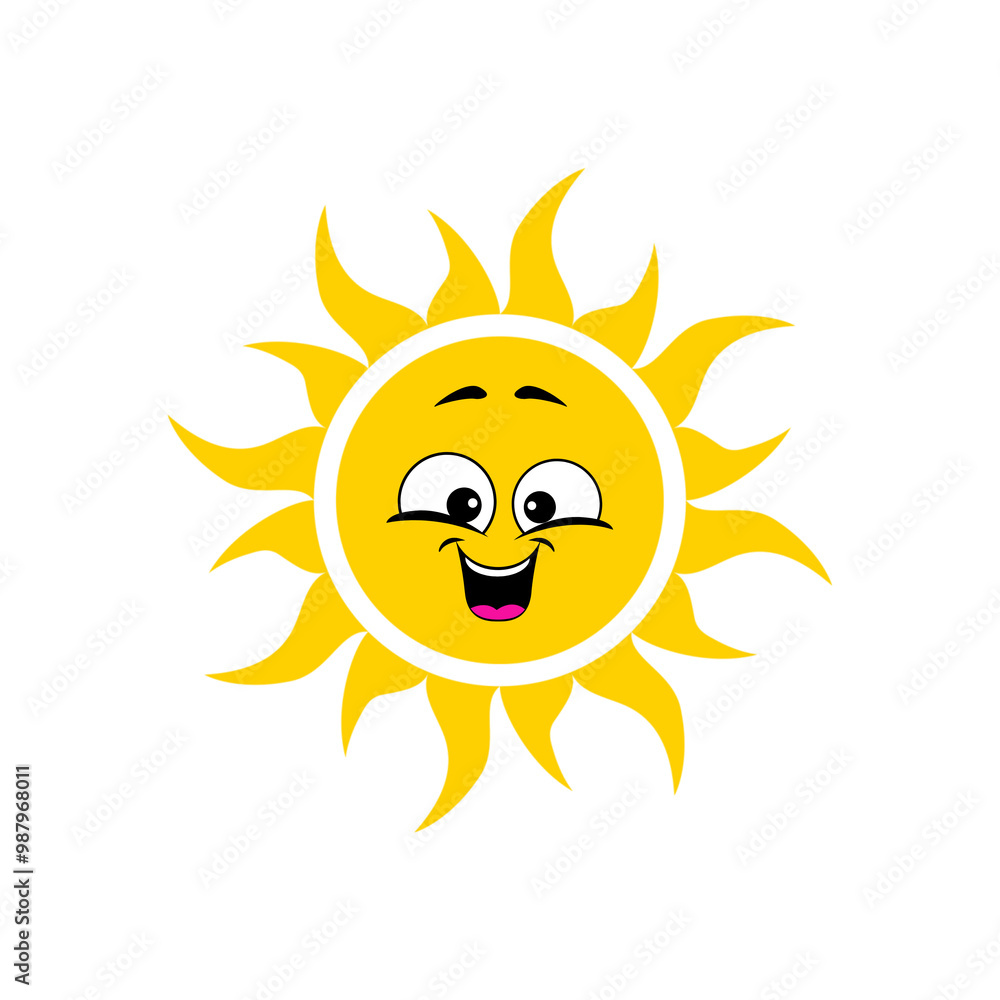 Sun design element | Sun with a cartoon face Sun design element | Sun with a cartoon face