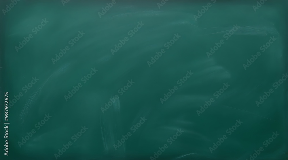Obraz premium abstract illustration background of a classic green chalkboard with a horizontal layout with faint white chalk marks and smudges across its entirety