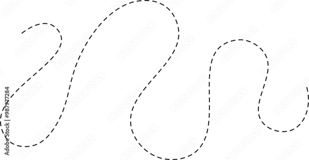 Handdrawn Abstract Dashed Line Handdrawn Abstract Dashed Line