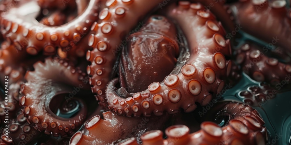 Fresh octopus tentacles ready for Mediterranean cuisine Fresh octopus tentacles ready for Mediterranean cuisine
