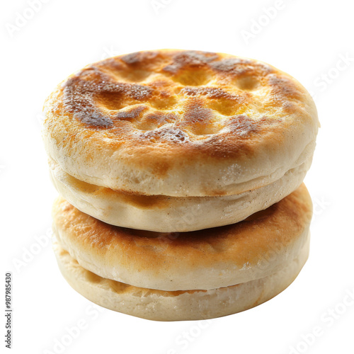 English Muffin isolated on transparent or white background