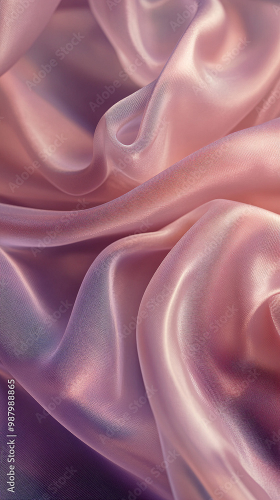 Obraz premium pink silk fabric draped background texture - abstract smooth surface, elegant and luxurious design