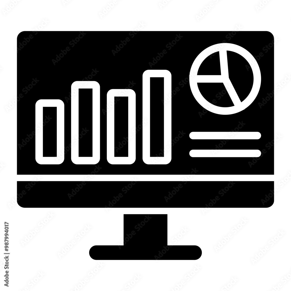 Analysis icon with glyph style Analysis icon with glyph style