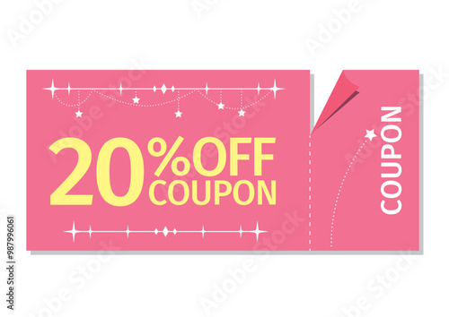 デザインされた20%OFFクーポン