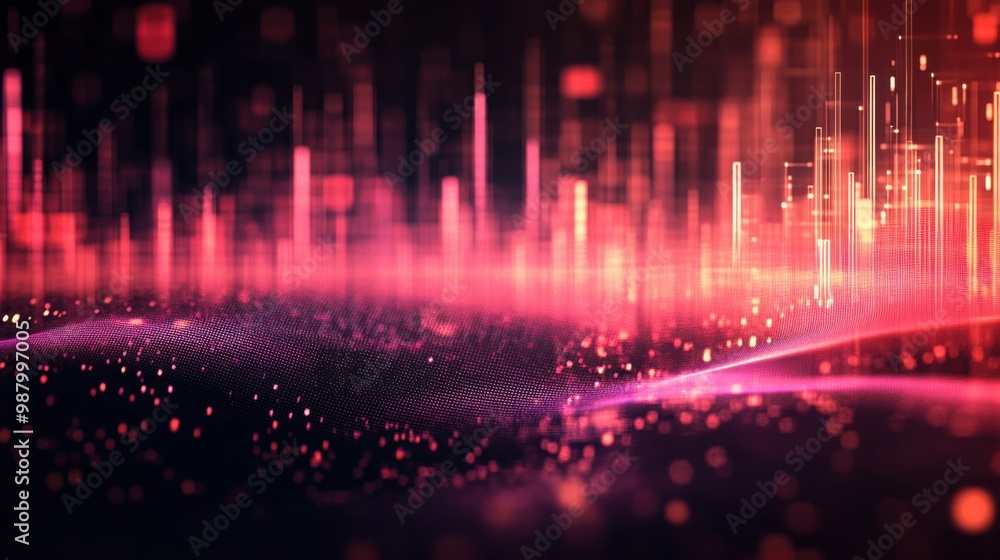A modern background showcasing a digital sound wave equalizer with continuous movement and smooth transitions, capturing the essence of sound in a visually appealing format A modern background showcasing a digital sound wave equalizer with continuous movement and smooth transitions, capturing the essence of sound in a visually appealing format