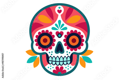 Decorative Calavera Skulls Embracing Mexican Culture and Celebrations photo