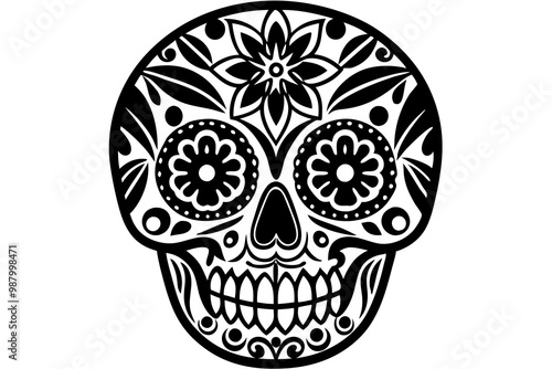 Decorative Calavera Skulls Embracing Mexican Culture and Celebrations photo