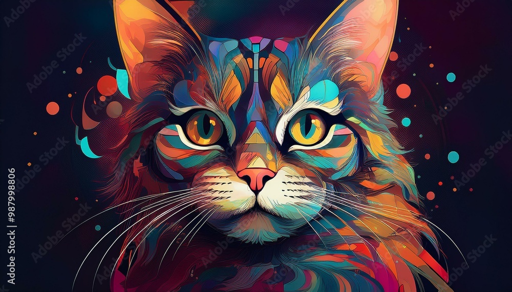 Abstract portraits of a cat Abstract portraits of a cat