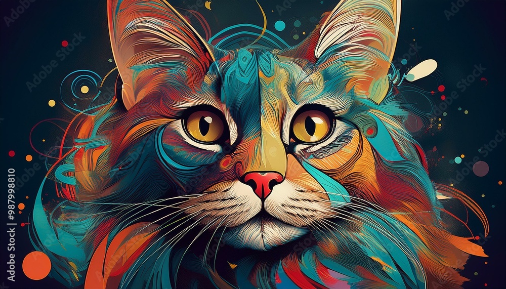 Abstract portraits of a cat Abstract portraits of a cat
