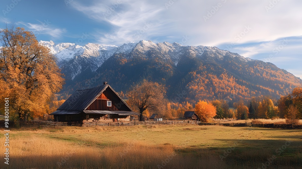 Farm house in the mountains in autumn
Farm house in the mountains in autumn