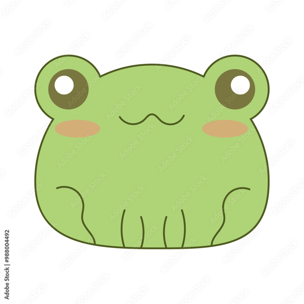 Minimalistic cute frog design with transparent background
Minimalistic cute frog design with transparent background