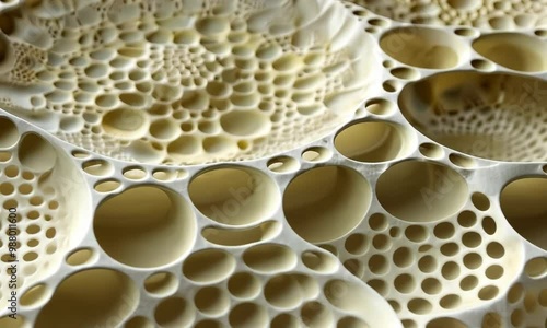 Wallpaper Mural A white object with a lot of holes in it 4K Video Torontodigital.ca