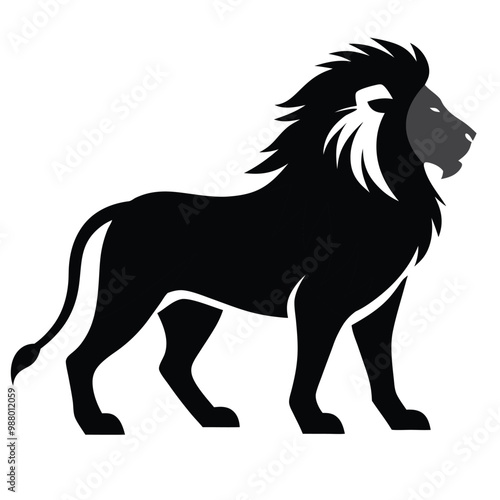 Lion silhouette victor art illustration file eps