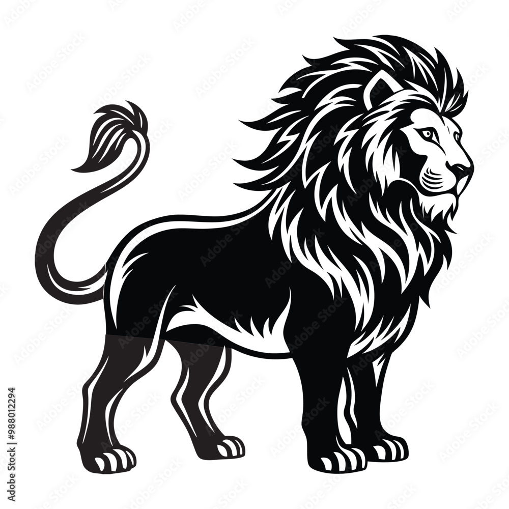 Lion silhouette victor art illustration Lion silhouette victor art illustration