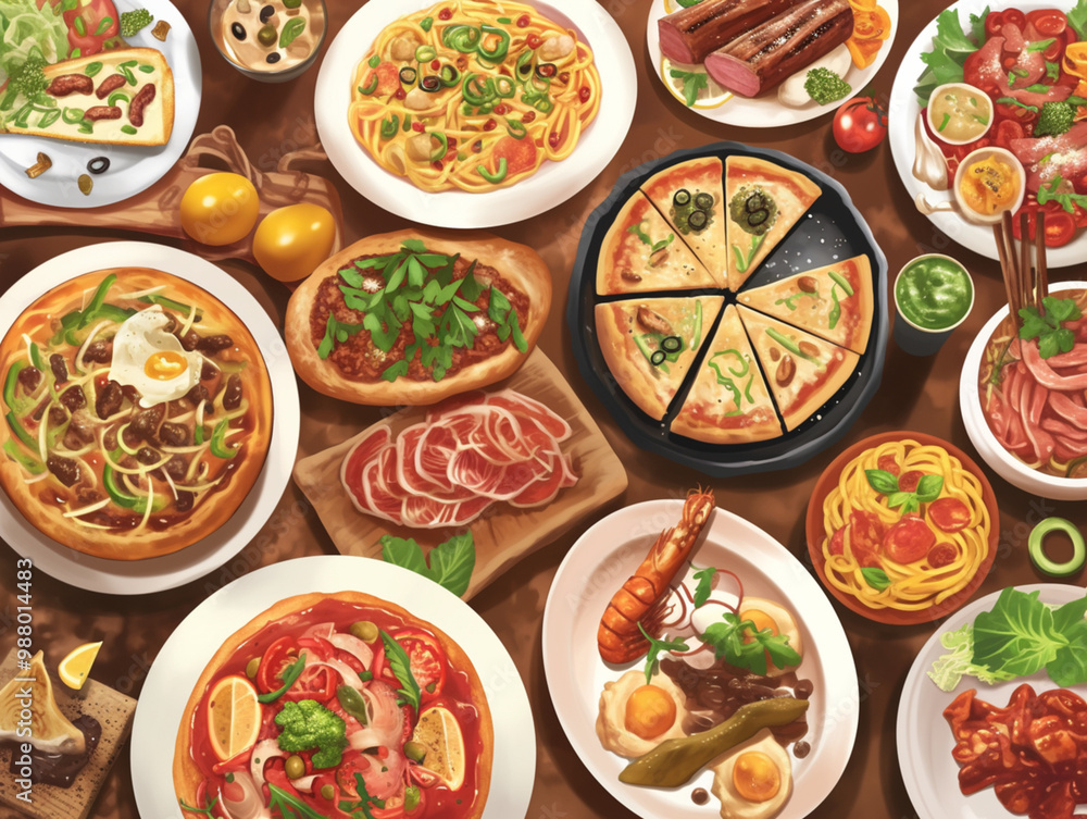 Pictures of delicious food from many countries Pictures of delicious food from many countries