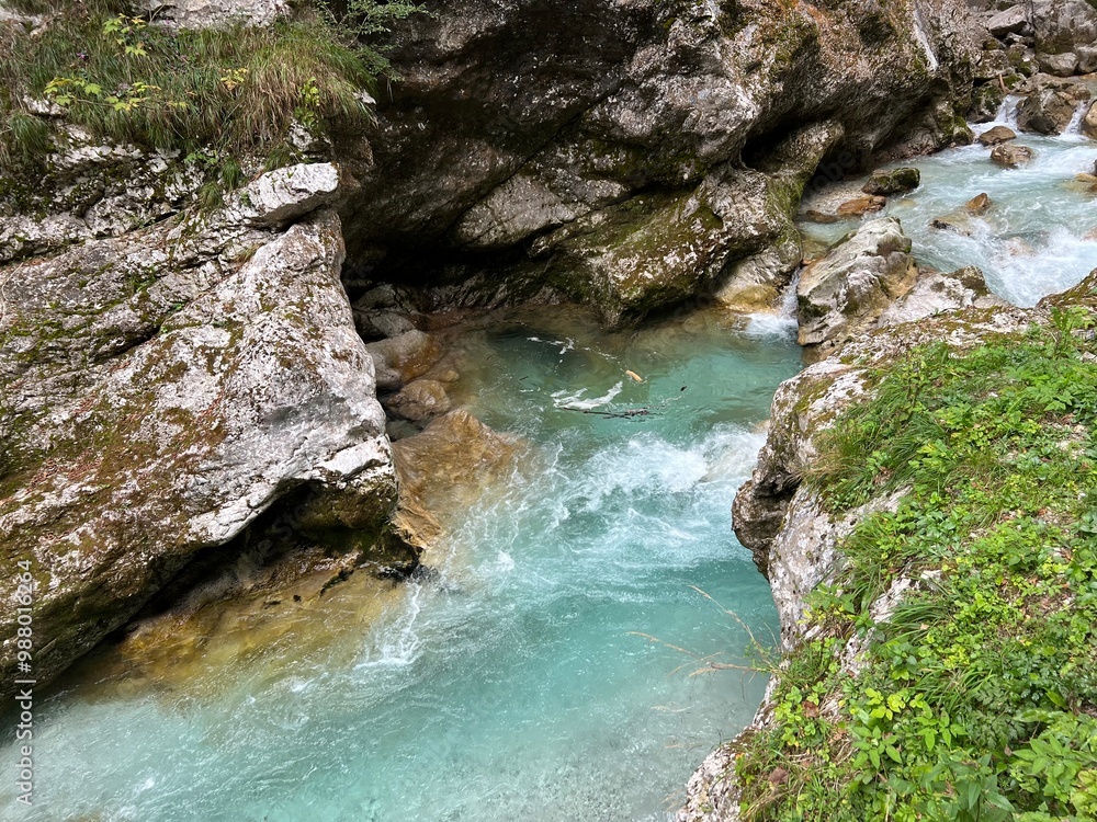 Tolmin Gorges (Triglav National Park, Slovenia) - Tolminer Klammen (Nationalpark Triglav, Slowenien) - Tolminska korita (Triglavski narodni park, Slovenija) Tolmin Gorges (Triglav National Park, Slovenia) - Tolminer Klammen (Nationalpark Triglav, Slowenien) - Tolminska korita (Triglavski narodni park, Slovenija)