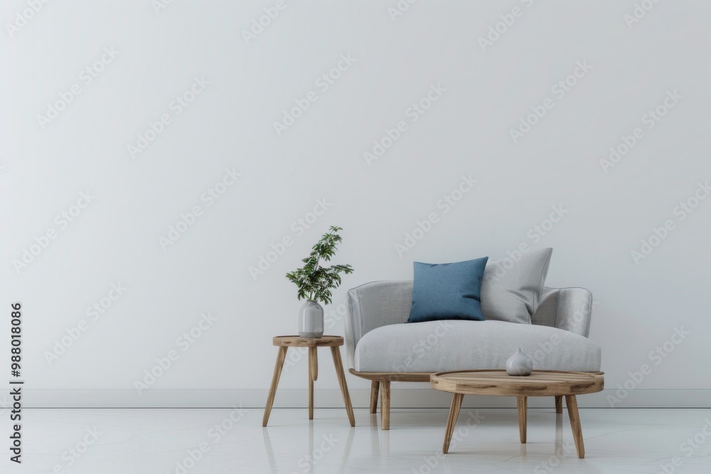 Minimalist living room interior with a comfortable armchair and stylish decor. Perfect for showcasing furniture or home decor. Minimalist living room interior with a comfortable armchair and stylish decor. Perfect for showcasing furniture or home decor.