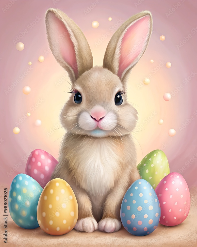 easter bunny with easter eggs easter bunny with easter eggs