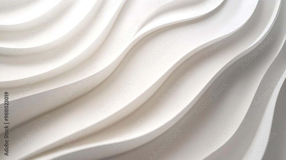 Abstract White Wavy Surface Abstract White Wavy Surface