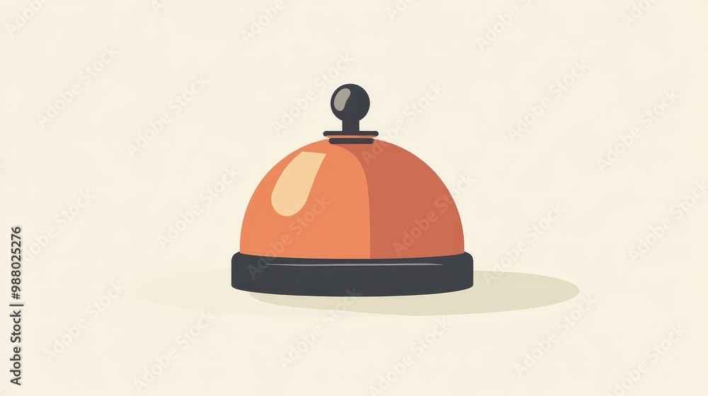 Sleek Vector Ring Bell for Service and Hospitality on Simple Background Sleek Vector Ring Bell for Service and Hospitality on Simple Background