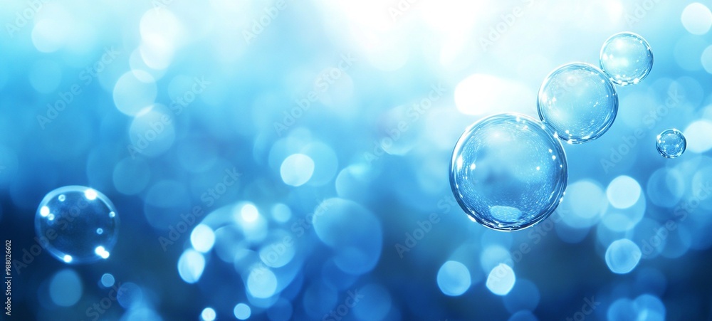 Enchanting Blue Bubble Bokeh with Layered Depth and Shimmering Effect Enchanting Blue Bubble Bokeh with Layered Depth and Shimmering Effect