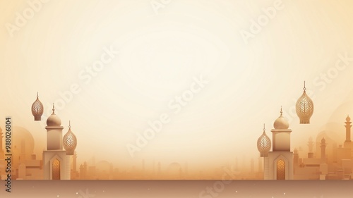 Eid mubarak greetings with islamic background