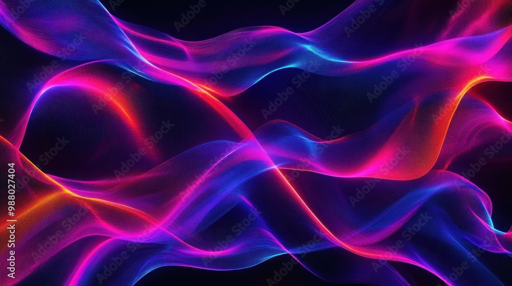 Obraz premium Abstract Neon Waves