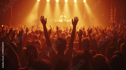 Wallpaper Mural crowd of happy dancing people in concert Torontodigital.ca