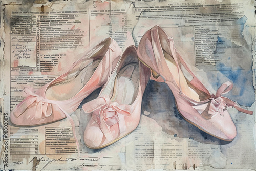 Vintage ballet pointe shoes – perfect for dance, elegance, and classical themes