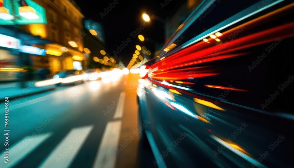 Fast night traffic Fast night traffic