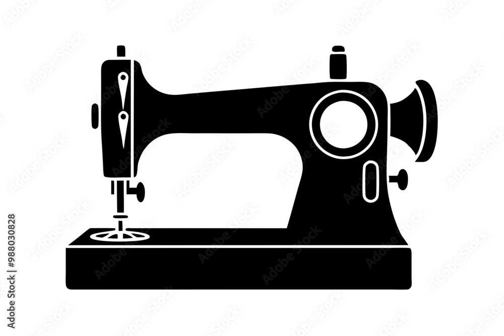sewing machine vector icon,Silhouette sewing machine black color sewing machine vector icon,Silhouette sewing machine black color