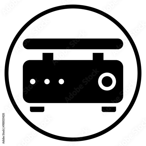 crepe maker glyph icon