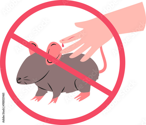 Leptospirosis illustration. Rat fever illustration. Leptospira bacteria.