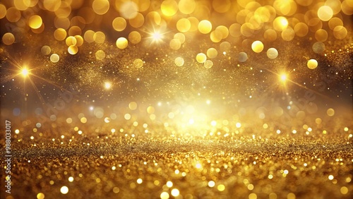 Golden Glittering Luxury Abstract Background with Soft Glow for Sparkling Design Projects