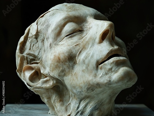 Realistic Sculpture of a Human Head: A Masterpiece of Contemporary Art